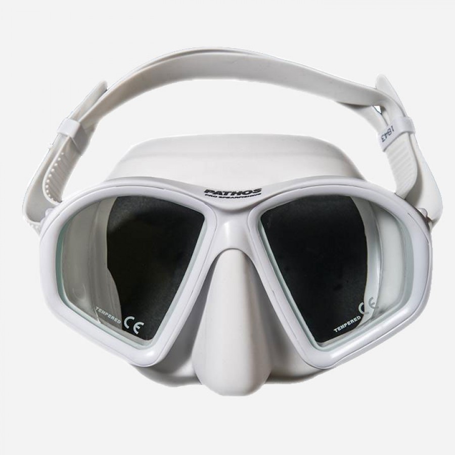 respirators - masks - freediving - spearfishing - MICRO PATHOS MASK WHITE SPEARFISHING / FREEDIVING